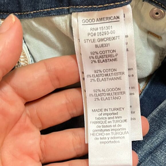 Good American Good Waist High Rise Cropped Skinny Jeans 4/27 - Picture 10 of 12